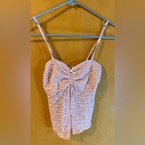 Full Tilt Pink Lace Cami Top